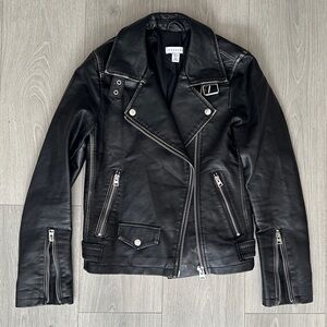 Topshop Black Leather Jacket